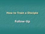 How to Train a Disciple