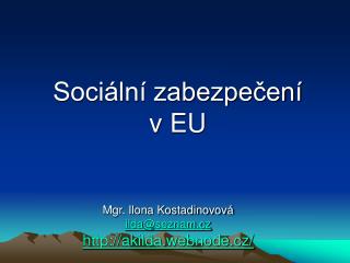 soci ln zabezpe en v eu