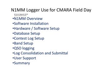 N1MM Logger Use for CMARA Field Day