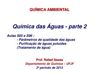 qu mica das guas parte 2