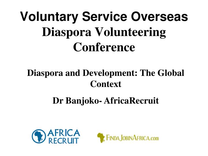 voluntary service overseas diaspora volunteering conference