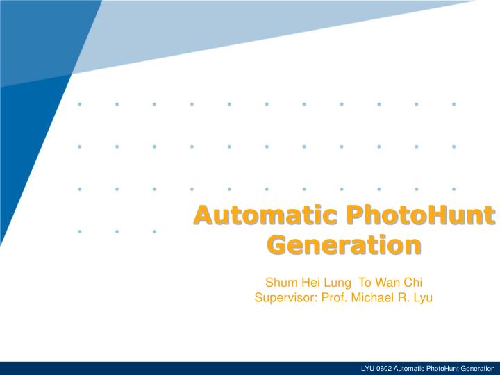 automatic photohunt generation