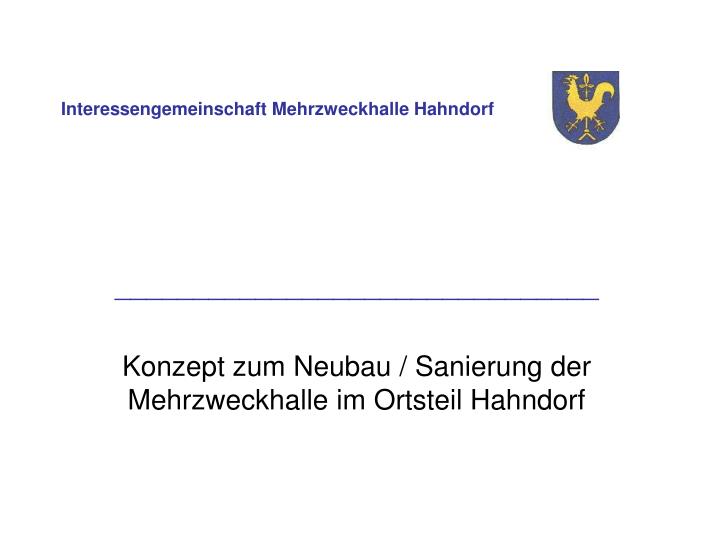 interessengemeinschaft mehrzweckhalle hahndorf