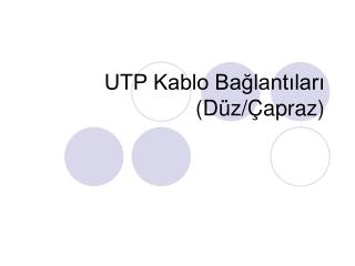 utp kablo ba lant lar d z apraz