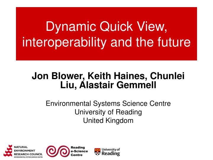 dynamic quick view interoperability and the future