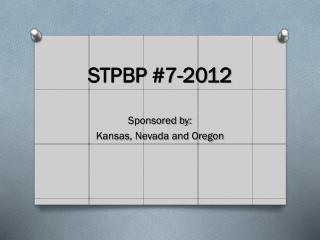 STPBP #7-2012