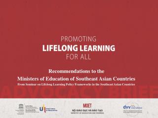 Recommendations to the Ministers of Education of Southeast Asian Countries