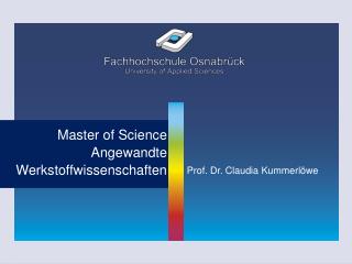 master of science angewandte werkstoffwissenschaften