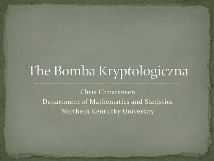 the bomba kryptologiczna