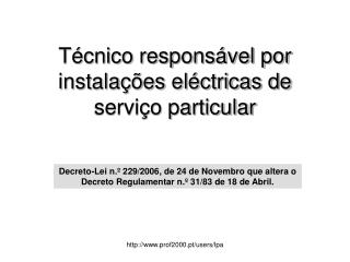 t cnico respons vel por instala es el ctricas de servi o particular
