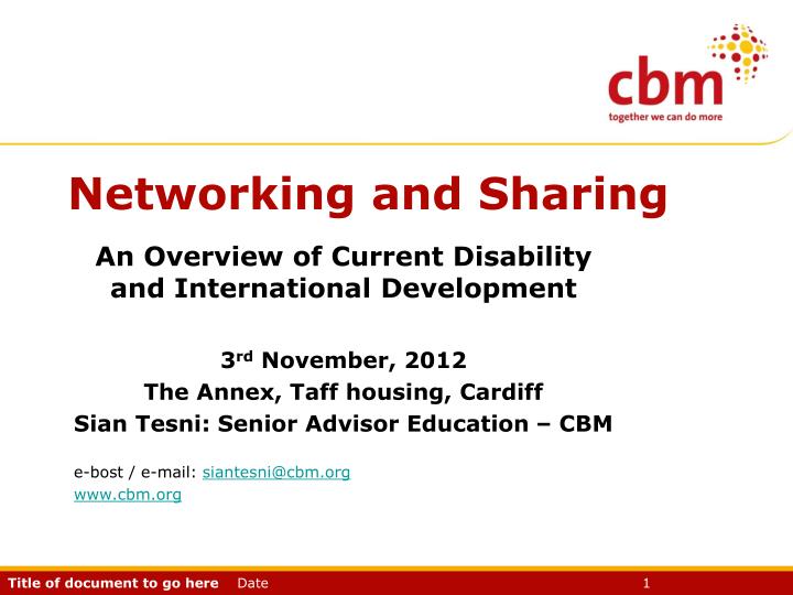 networking and sharing