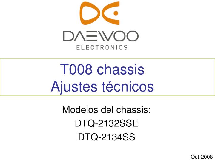 t008 chassis ajustes t cnicos