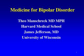 Medicine for Bipolar Disorder