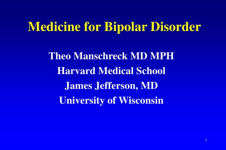 medicine for bipolar disorder