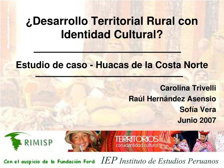 desarrollo territorial rural con identidad cultural