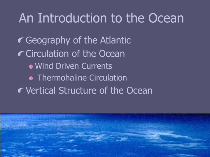 an introduction to the ocean