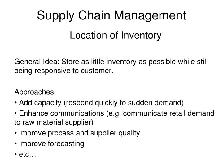 supply chain management