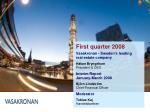 First quarter 2008 - slide 1