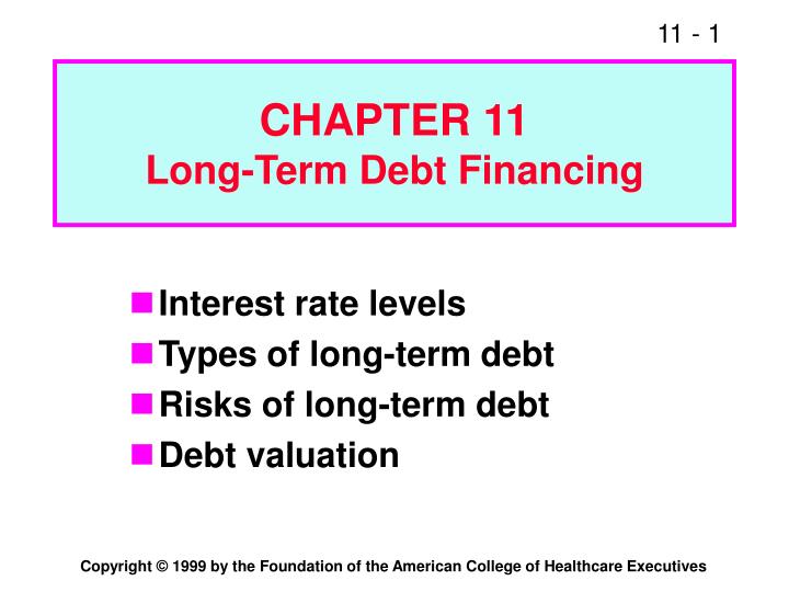 chapter 11 long term debt financing