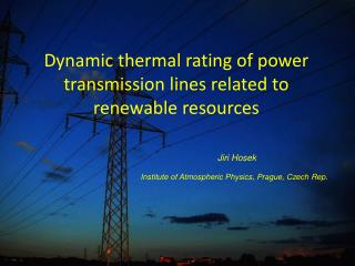 Dynamic thermal rating of power transmission lines related to renewable resources