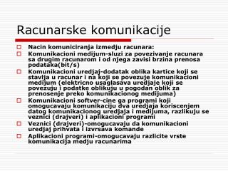 racunarske komunikacije