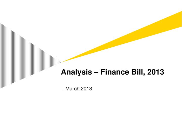 analysis finance bill 2013