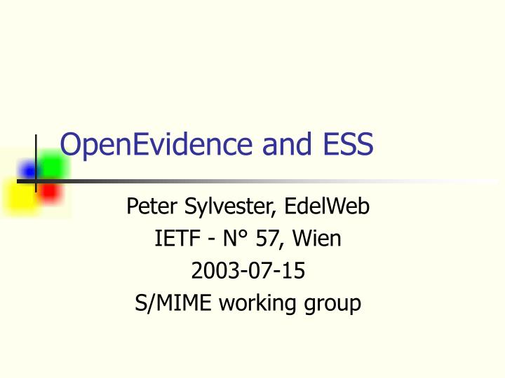 openevidence and ess