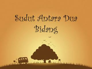 sudut antara dua bidang