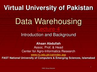 Data Warehousing