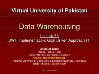 Data Warehousing