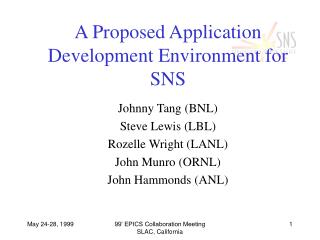 A Proposed Application Development Environment for SNS