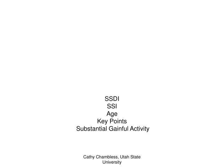 ssdi ssi age key points substantial gainful activity