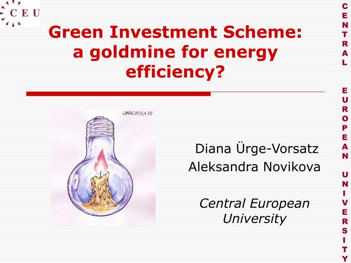 green investment scheme a goldmine for energy efficiency
