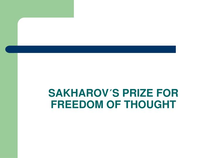sakharov s prize for freedom of thought