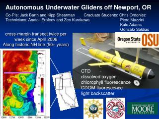 Autonomous Underwater Gliders off Newport, OR