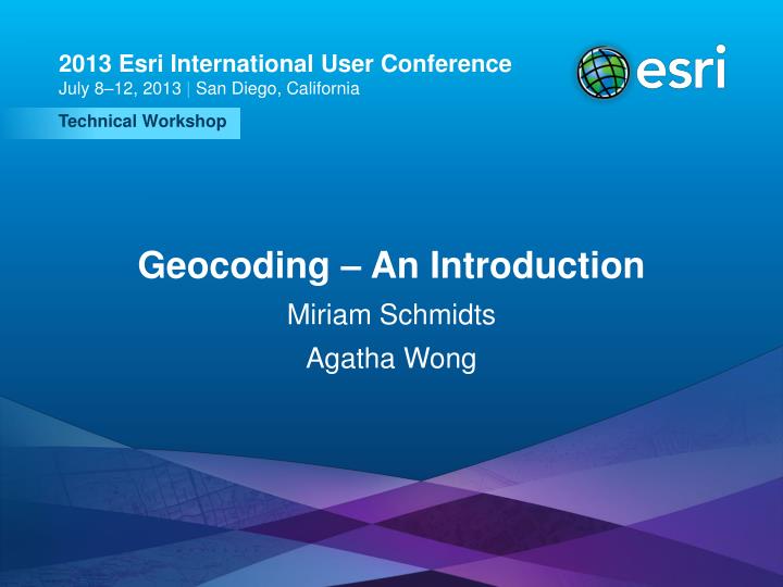geocoding an introduction