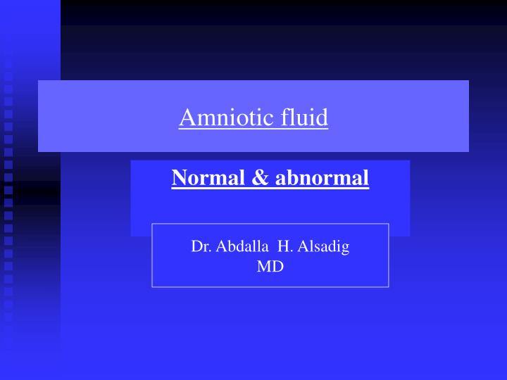 amniotic fluid