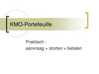 kmo portefeuille