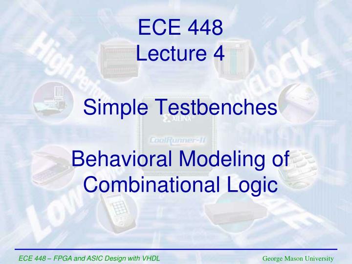 simple testbenches behavioral modeling of combinational logic