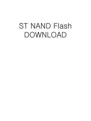 ST NAND Flash DOWNLOAD