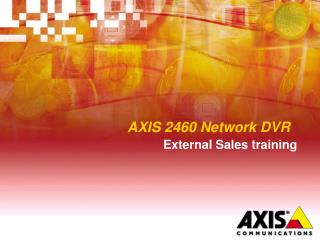AXIS 2460 Network DVR