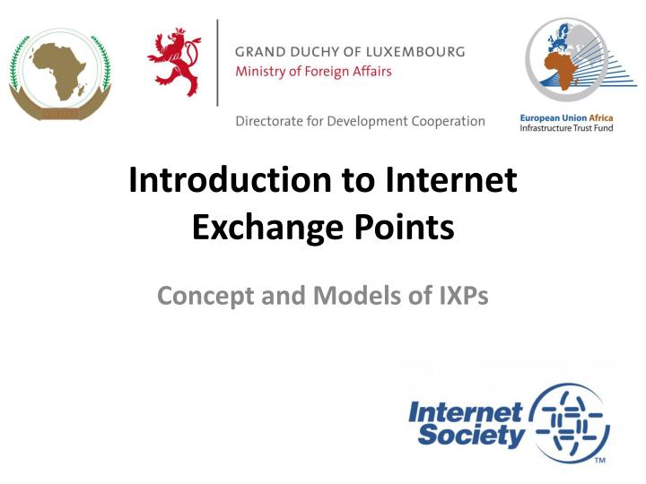 introduction to internet exchange points