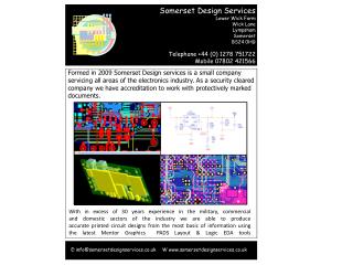 E:info@somersetdesignservices.co.uk W somersetdesignservices.co.uk