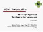 WSML Presentation - slide 1