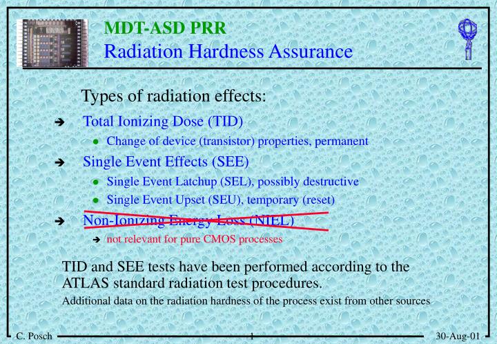 r adiation hardness assurance