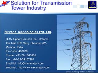 Solution for Transmission Tower Industry