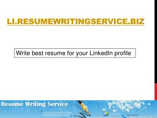 LinkedIn Resume Writing Service