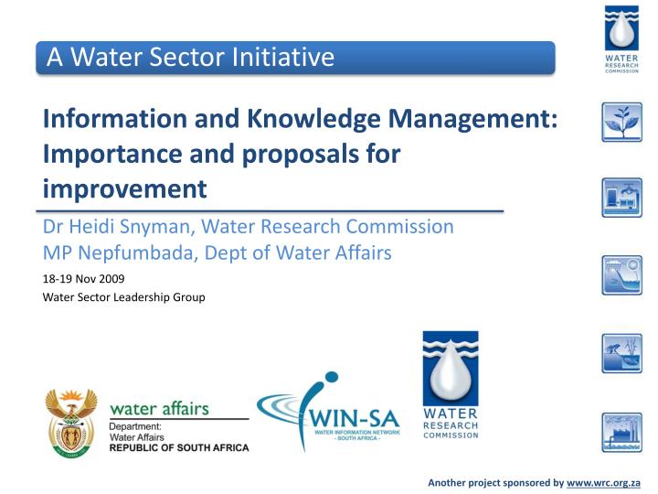 information and knowledge management importance and proposals for improvement