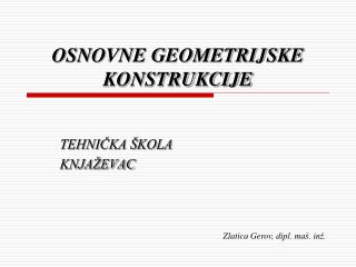 osnovne geometrijske konstrukcije