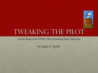 Tweaking the pilot